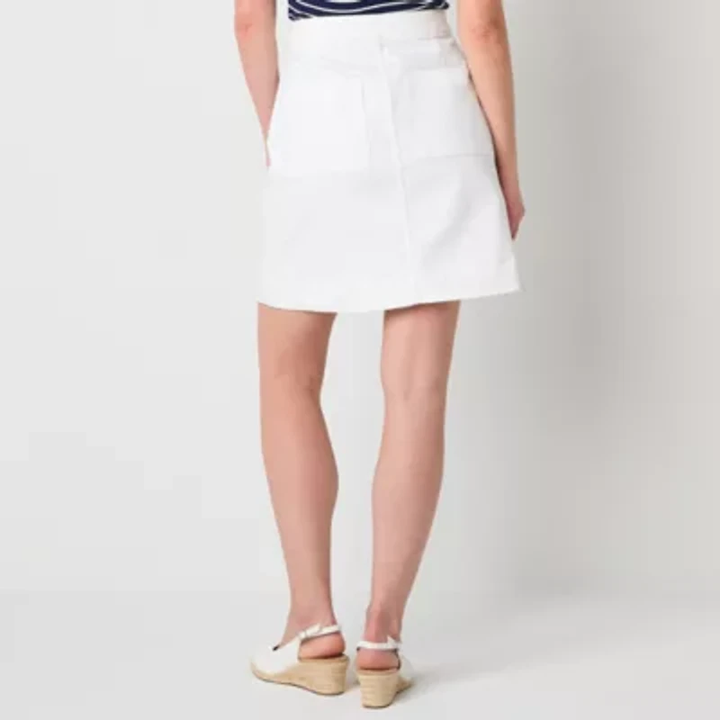St. John's Bay Womens High Rise Denim Skirt