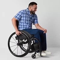 St. John's Bay Stretch Chino Mens Adaptive Easy-on + Easy-off Seated Wear Straight Fit Flat Front Pant