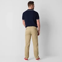 St. John's Bay Dexterity Stretch Chino Mens Adaptive Adjustable Features Easy-on + Easy-off Straight Fit Flat Front Pant