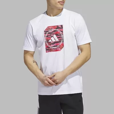 adidas Mens Crew Neck Short Sleeve Regular Fit Graphic T-Shirt