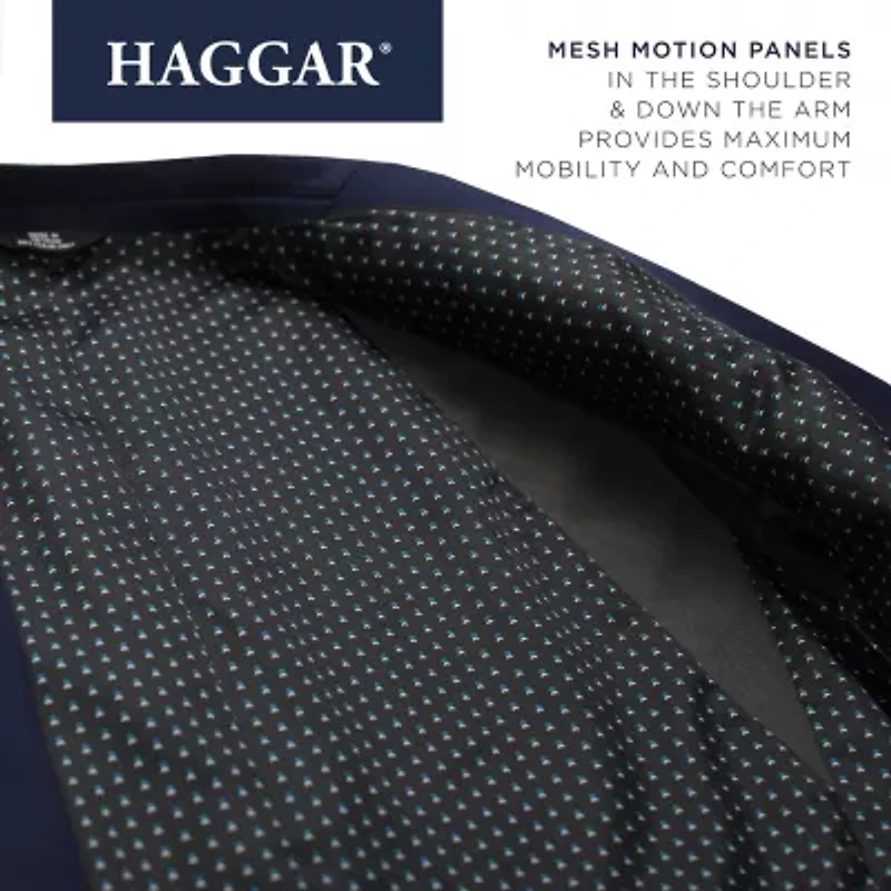 Haggar The Active Series Tailored Mens Stretch Fabric Regular Fit Sport Coat