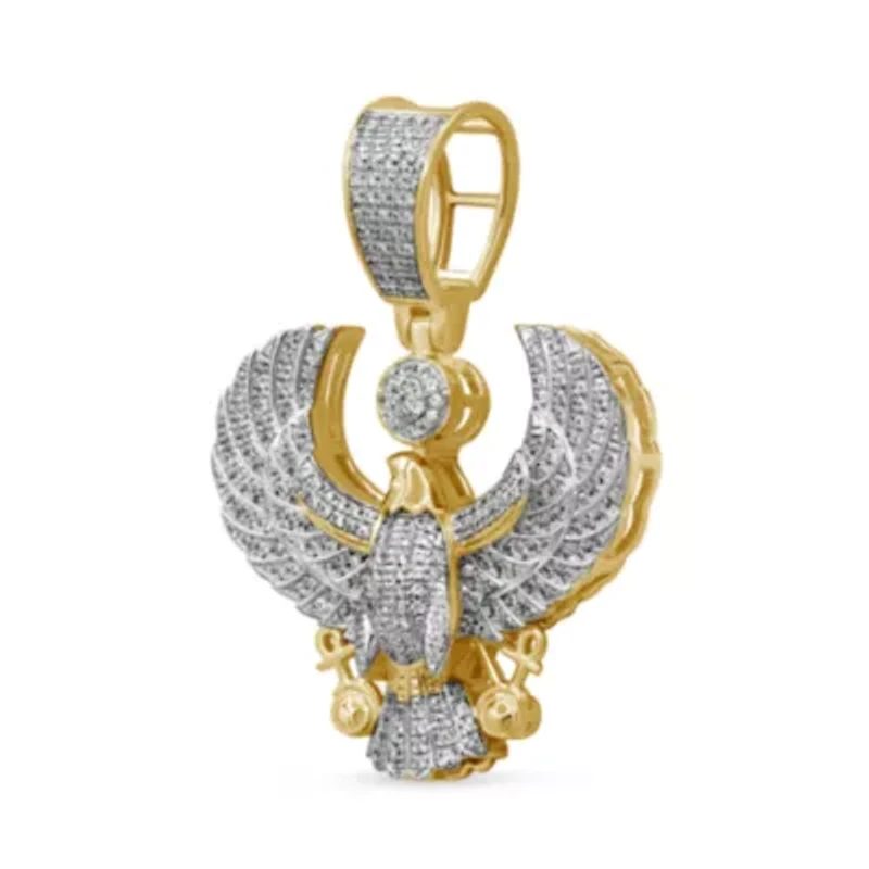 Eagle Mens 5/8 CT. T.W. Natural White Diamond 14K Gold Over Silver Pendant