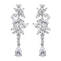 DiamonArt® Cubic Zirconia Sterling Silver Drop Earrings