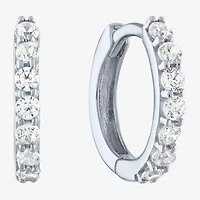 (H-I / SI2-I1) Diamond Addiction 1/4 CT. T.W. Lab Grown White 13mm Hoop Earrings