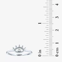 Diamond Addiction (G-H / Si2-I1) Womens Accent Lab Grown White 10K Gold Evil Eye Stackable Ring
