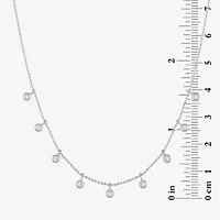 Diamond Addiction Bezel Drop (G-H / Si2-I1) Womens 1/4 CT. T.W. Lab Grown White 10K Gold 18 Inch Pendant Necklace