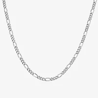 Sterling Silver 18 - 24 Inch Hollow Figaro Chain Necklace