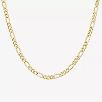 Made Italy Womens 14K Gold Over Silver 18 Inch Figaro Chain Necklace
