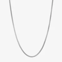 Made In Italy Womens Sterling Silver 18 Inch Popcorn Chain Necklace