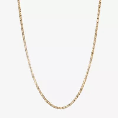Made In Italy Womens 14K Gold Over Silver 18 Inch Popcorn Chain Necklace