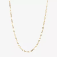 Made Italy Womens 14K Gold Over Silver 18 Inch Link Necklace