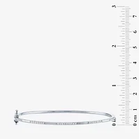 Diamond Addiction 1/4 CT. T.W. Genuine White Diamond Bangle Bracelet in Sterling Silver