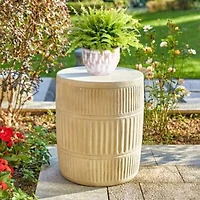Glitzhome 18in Mgo Textured Planter Stands