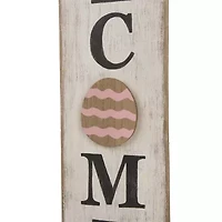 Glitzhome 42h Wooden Easter Welcome Porch Sign Easter Porch Sign
