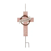 Glitzhome 32h Wooden/Metal Yard Stake Easter Yard Art