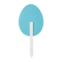 Glitzhome 3pk 15" Wooden Egg Yard Stake Easter Yard Art