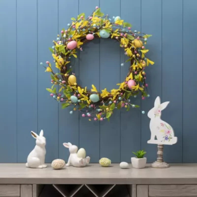 Glitzhome 22" Easter Egg Wreath
