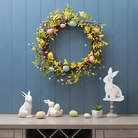 Glitzhome 22" Easter Egg Wreath