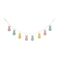 Glitzhome 6' Easter Metal Bunny Garland