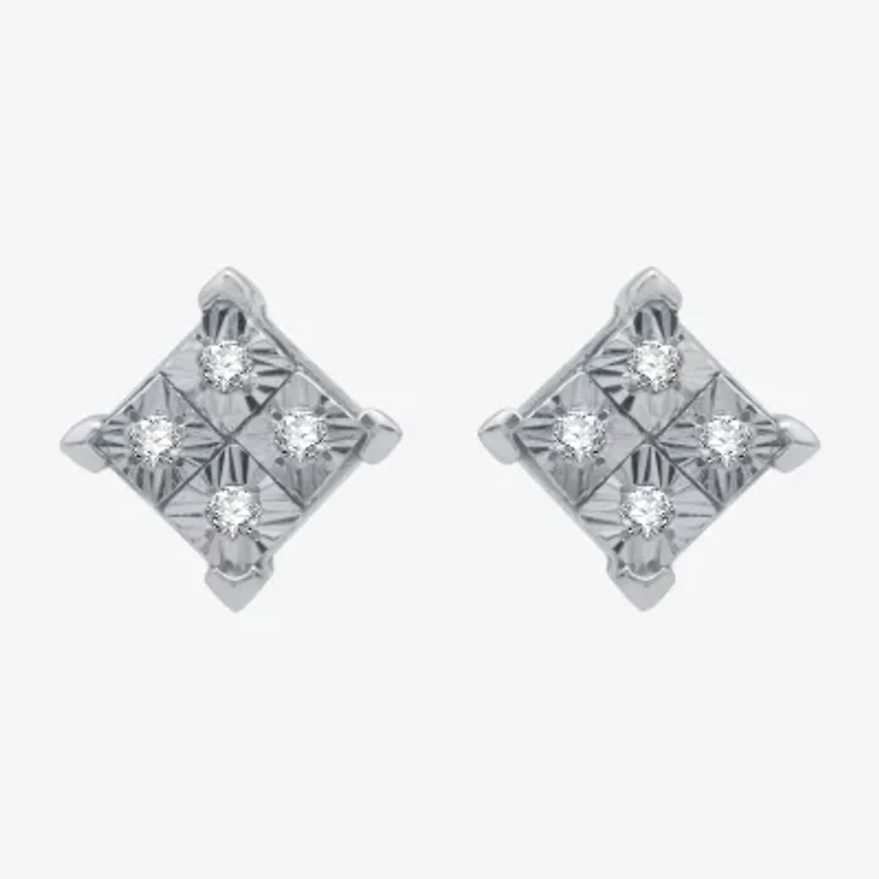 Womens 1/ CT. T.W. Natural White Diamond Sterling Silver 2-pc. Jewelry Set