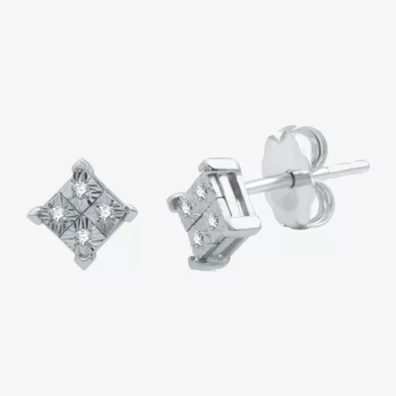Womens 1/ CT. T.W. Natural White Diamond Sterling Silver 2-pc. Jewelry Set