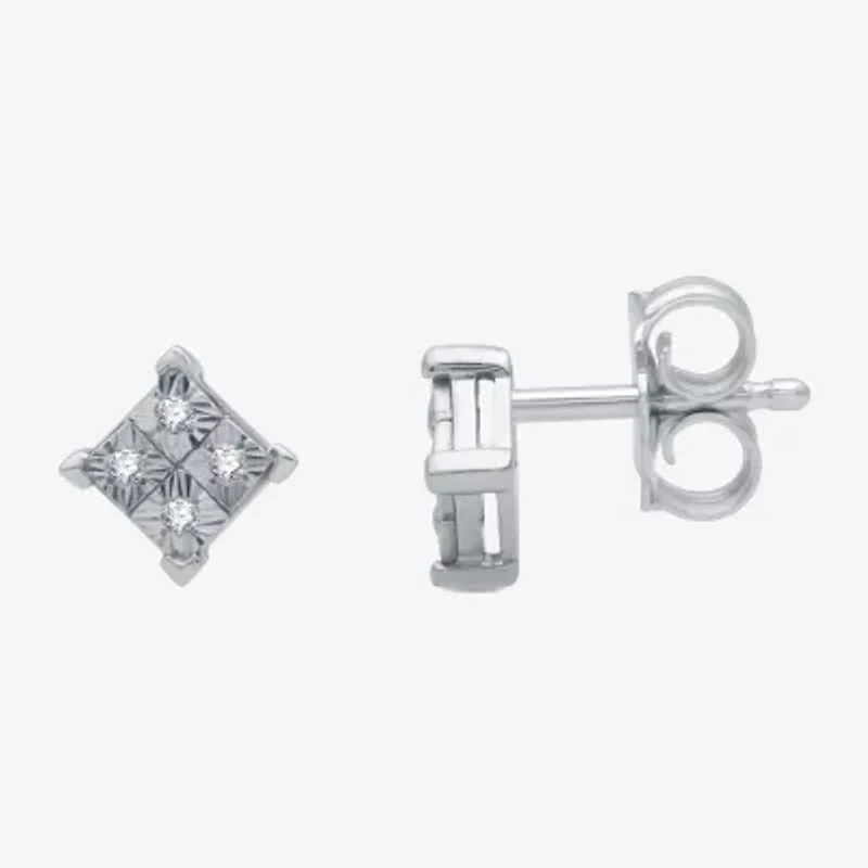 Womens 1/ CT. T.W. Natural White Diamond Sterling Silver 2-pc. Jewelry Set