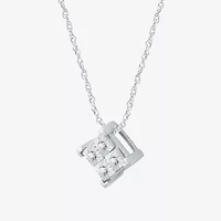 Womens 1/ CT. T.W. Natural White Diamond Sterling Silver 2-pc. Jewelry Set