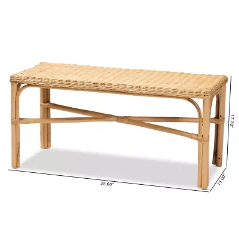 Cacaban Rattan Bench