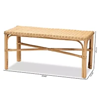 Cacaban Rattan Bench
