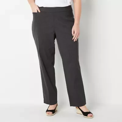 Liz Claiborne Lisa Womens Straight Mid Rise Pull-On Pant