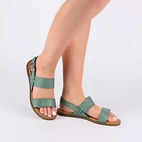Journee Collection Womens Lavine Slingback Strap Flat Sandals
