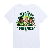 Big Kid Girls Crew Neck Short Sleeve Classic Fit Barbie Graphic T-Shirt