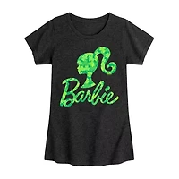 Big Kid Girls Round Neck Short Sleeve Classic Fit Barbie Graphic T-Shirt