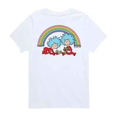 Big Kid Girls Crew Neck Short Sleeve Classic Fit Dr. Seuss Graphic T-Shirt
