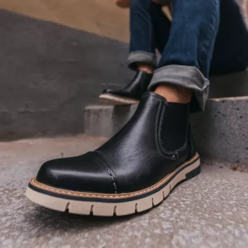 Vance Co Mens Waylon Flat Heel Chelsea Boots