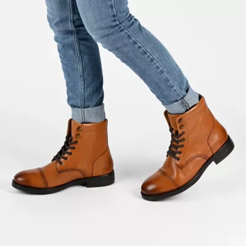 Thomas And Vine Mens Darko Block Heel Lace-Up Boots