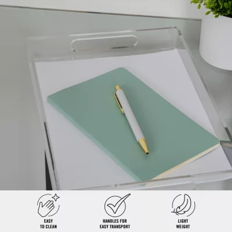 Martha Stewart 12X8 Clear Acrylic Desk Tray