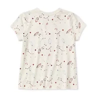 Thereabouts Little & Big Kid Girls Crew Neck Short Sleeve Regular Fit Graphic T-Shirt