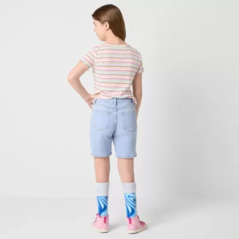 Thereabouts Little & Big Kid Girls Adaptive Easy-on + Easy-off Bermuda Short