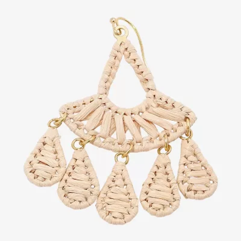 Bijoux Bar Raffia Womens Drop Earrings