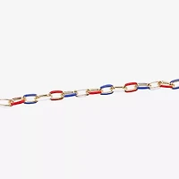 Bijoux Bar Gold Tone Womens Solid 7 Inch Link Bracelet