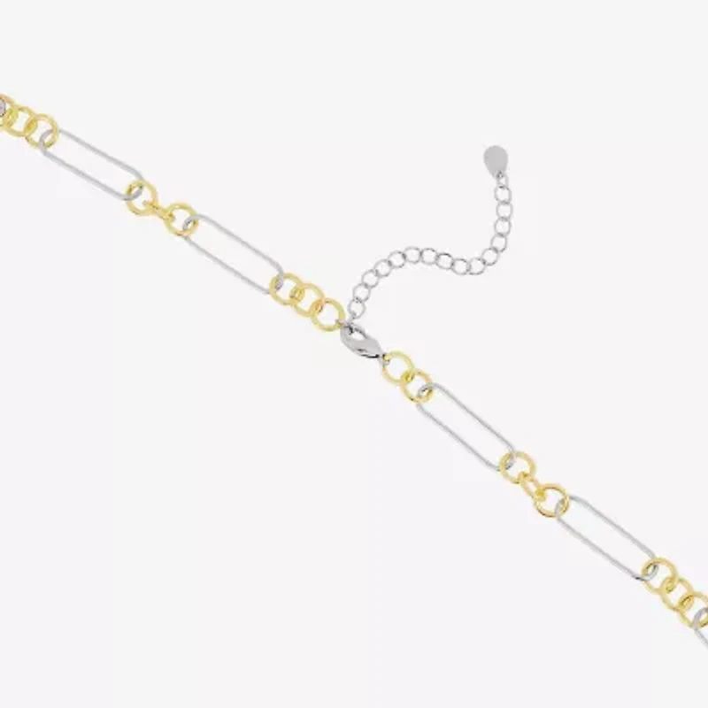 Silver Reflections Womens Pure Silver Over Brass 16 Inch Paperclip Chain Necklace