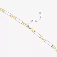 Silver Reflections Womens Pure Silver Over Brass 16 Inch Paperclip Chain Necklace