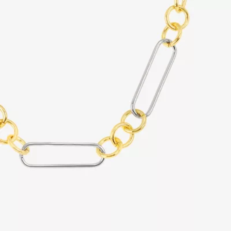 Silver Reflections Womens Pure Silver Over Brass 16 Inch Paperclip Chain Necklace