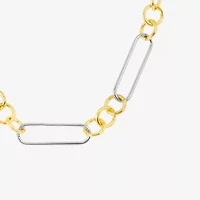 Silver Reflections Womens Pure Silver Over Brass 16 Inch Paperclip Chain Necklace