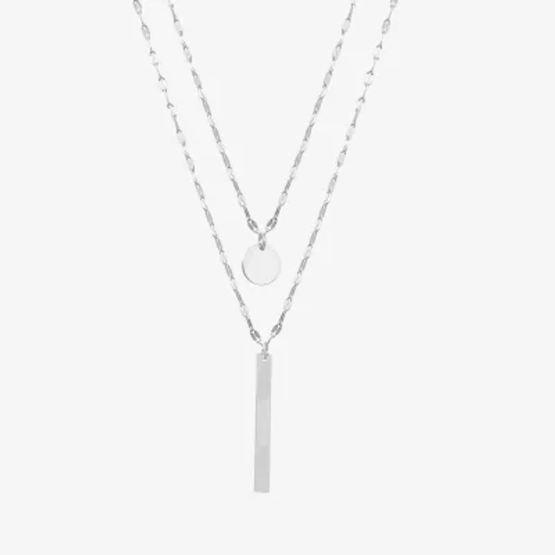 Silver Reflections Womens Pure Silver Over Brass 30 Inch Pendant Necklace