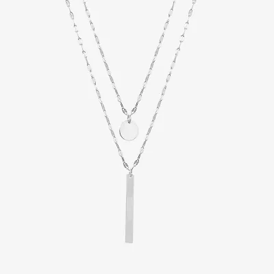 Silver Reflections Womens Pure Silver Over Brass 30 Inch Pendant Necklace