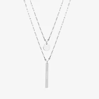 Silver Reflections Womens Pure Silver Over Brass 30 Inch Pendant Necklace