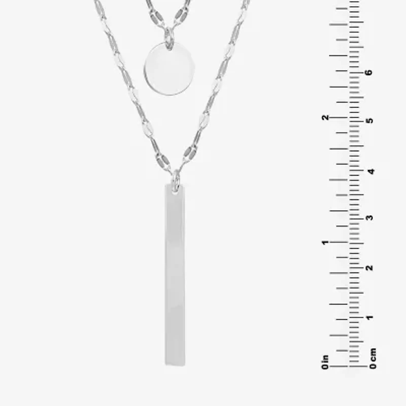 Silver Reflections Womens Pure Silver Over Brass 30 Inch Pendant Necklace