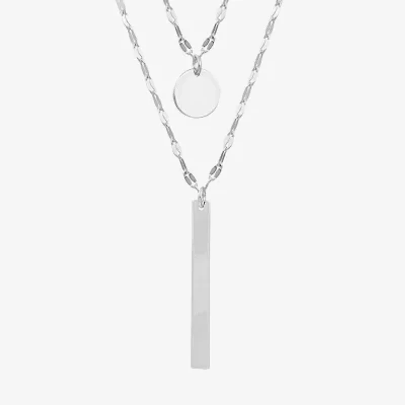 Silver Reflections Womens Pure Silver Over Brass 30 Inch Pendant Necklace